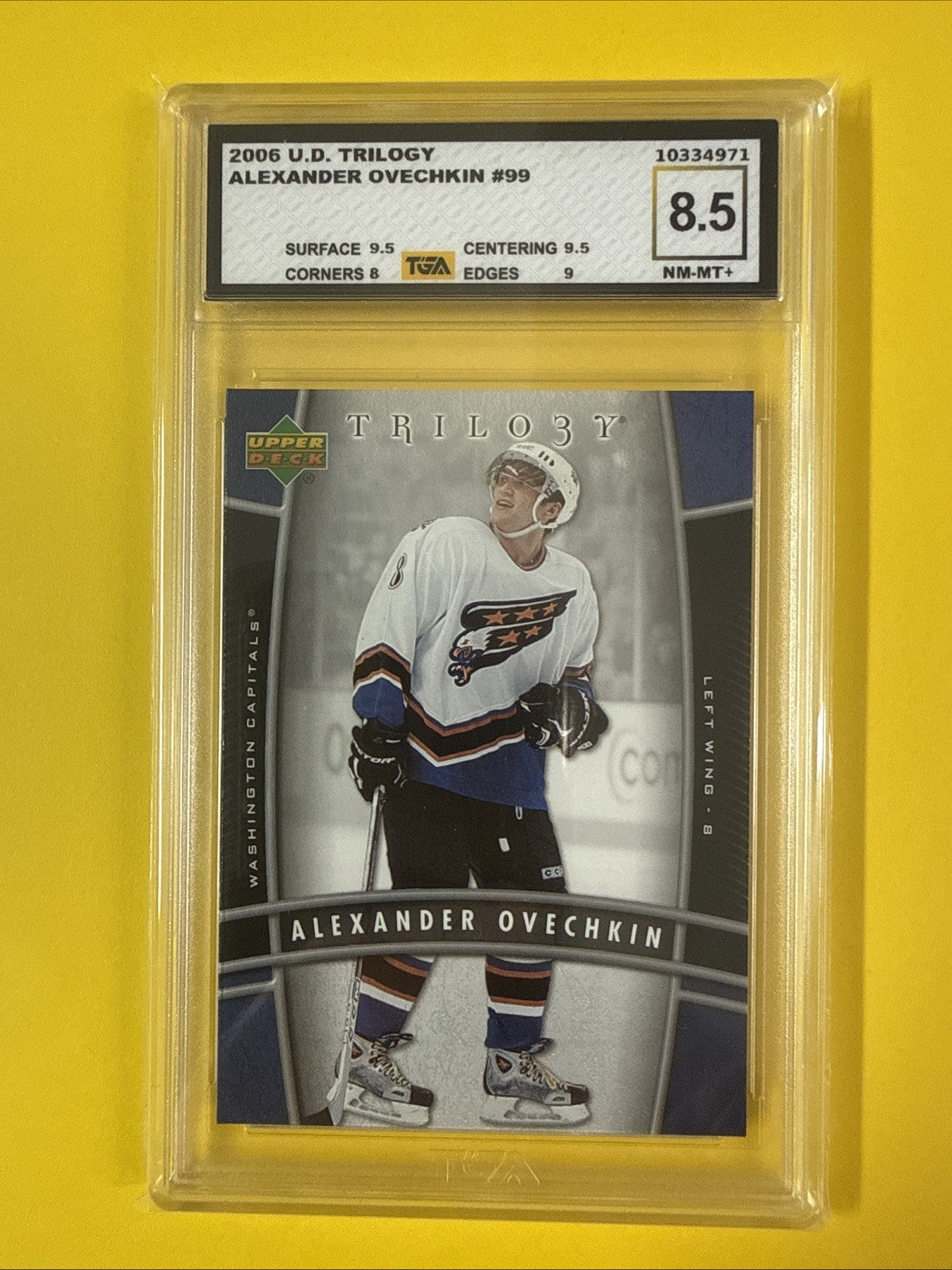 Alex Ovechkin 2006 UD Trilogy Card Graded 8.5 - front