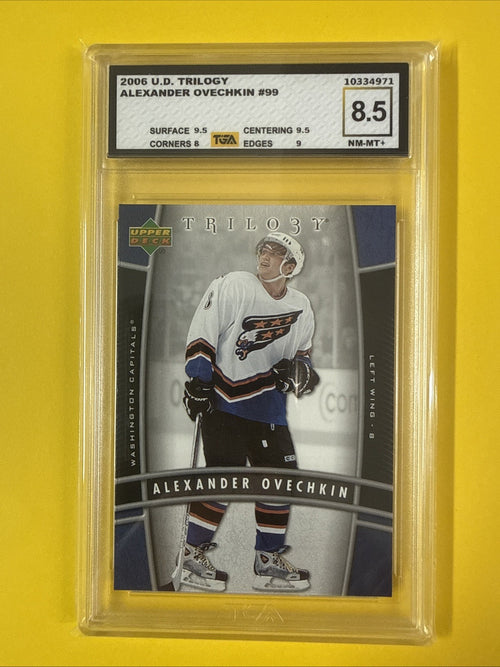 Alex Ovechkin 2006 UD Trilogy Card Graded 8.5 - front