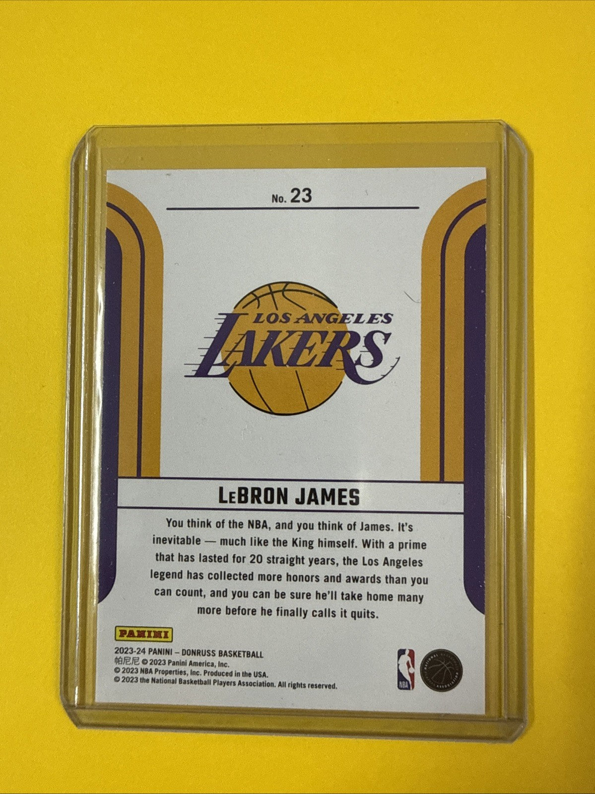 LeBron James 2023/24 Cards - back