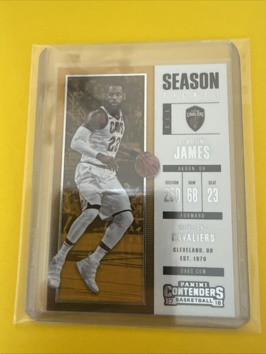 LeBron James 2017/18 Card - front