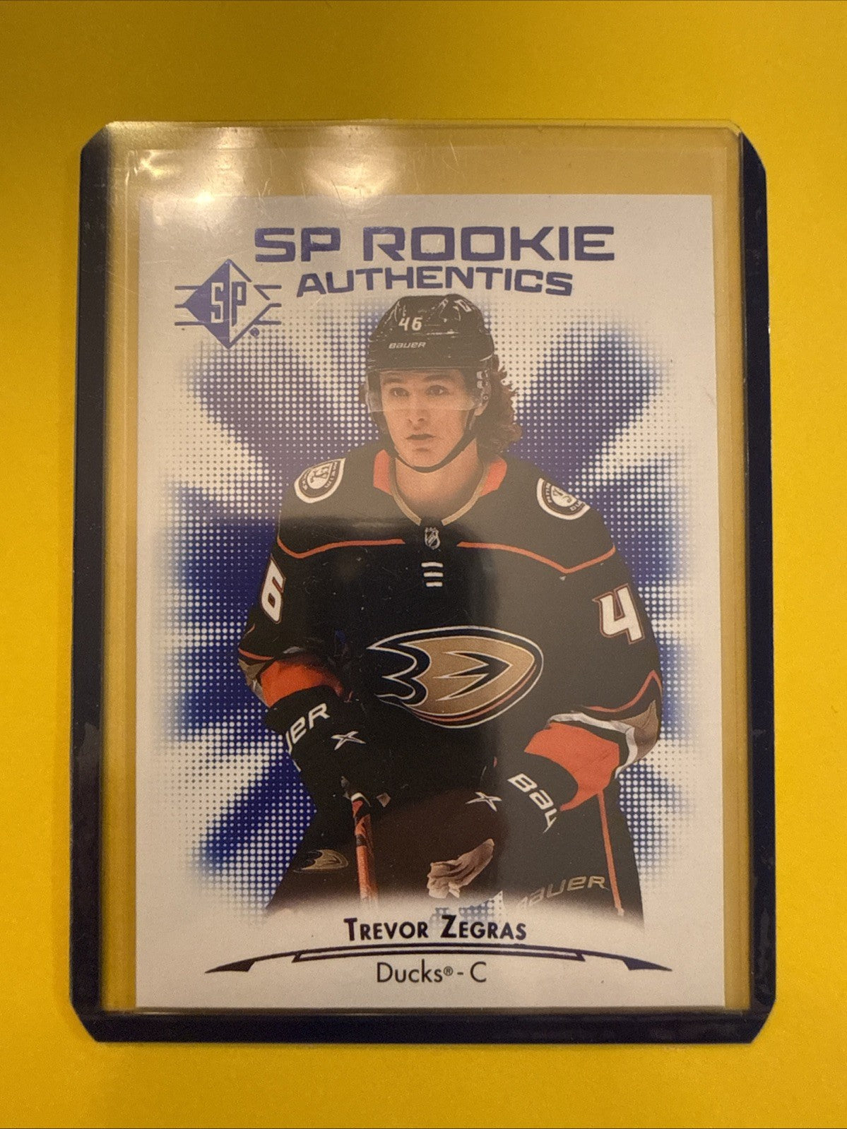 Trevor Zegras 2021/22 SP Authentic Rookie Cardcard - front