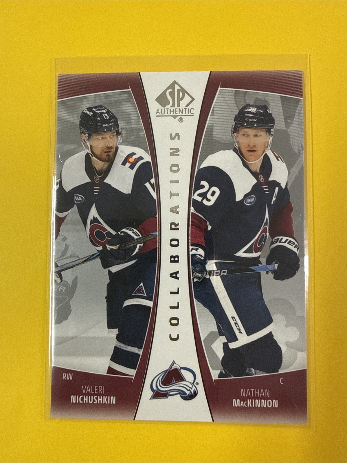 Nathan MacKinnon 2025/26 SP Authentic Collaborations Card - front