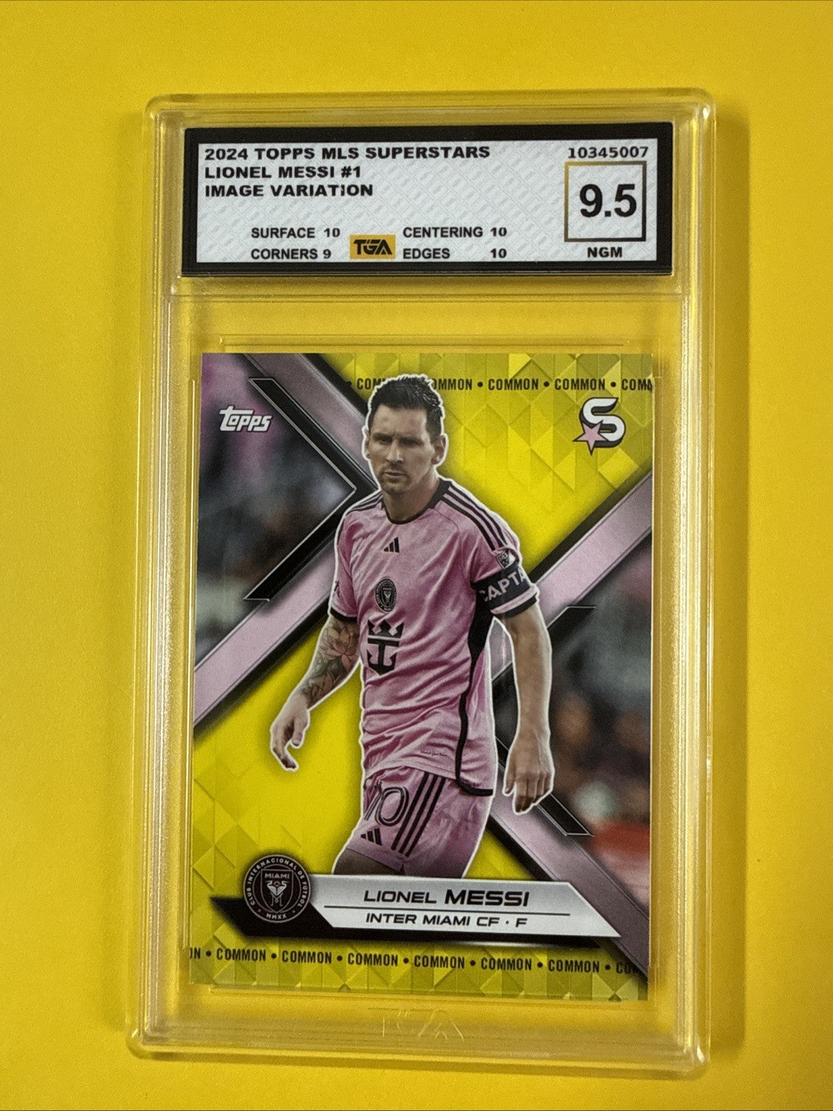 Lionel Messi 2024 Topps MLS Superstars Card Graded 9.5 - front
