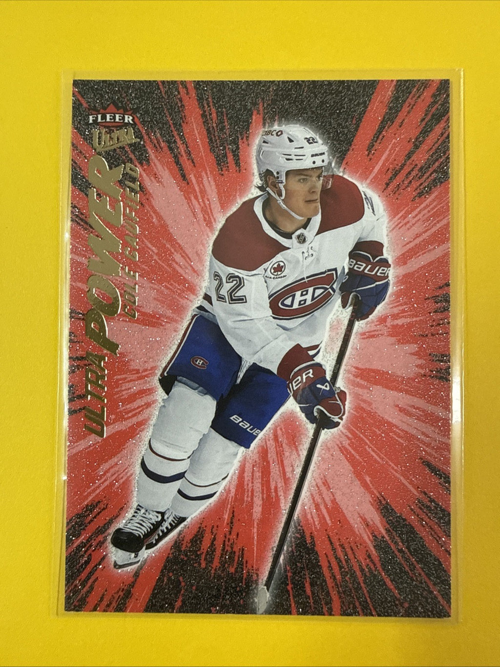 Cole Caufield 2024/25 Fleer Ultra Power Red Card - front