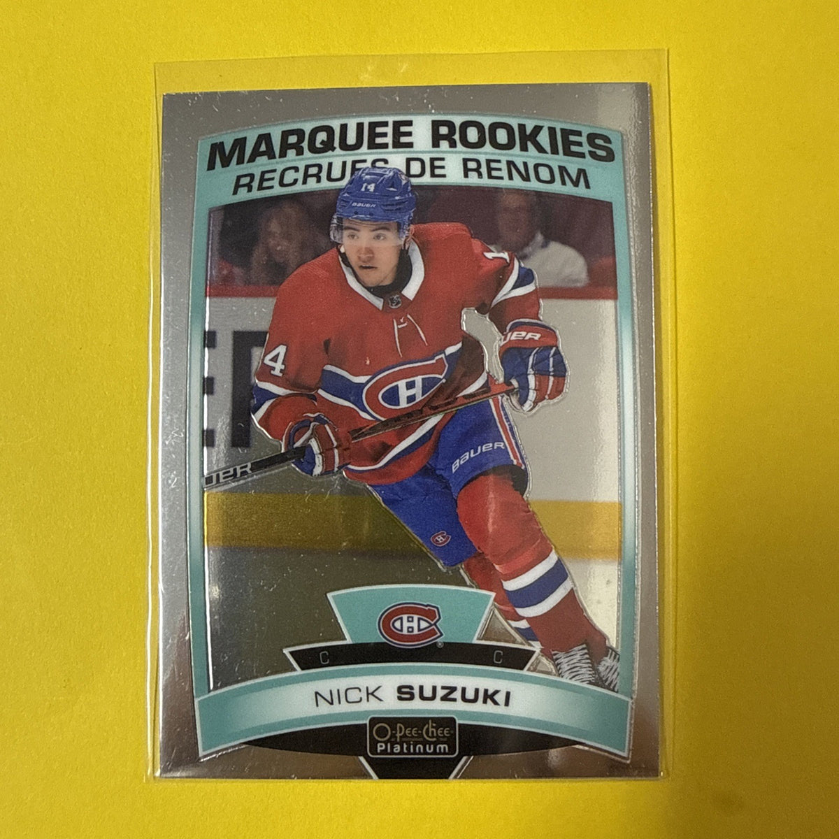 Nick Suzuki 2019/20 O Pee Chee Platinum Rookie Card - front