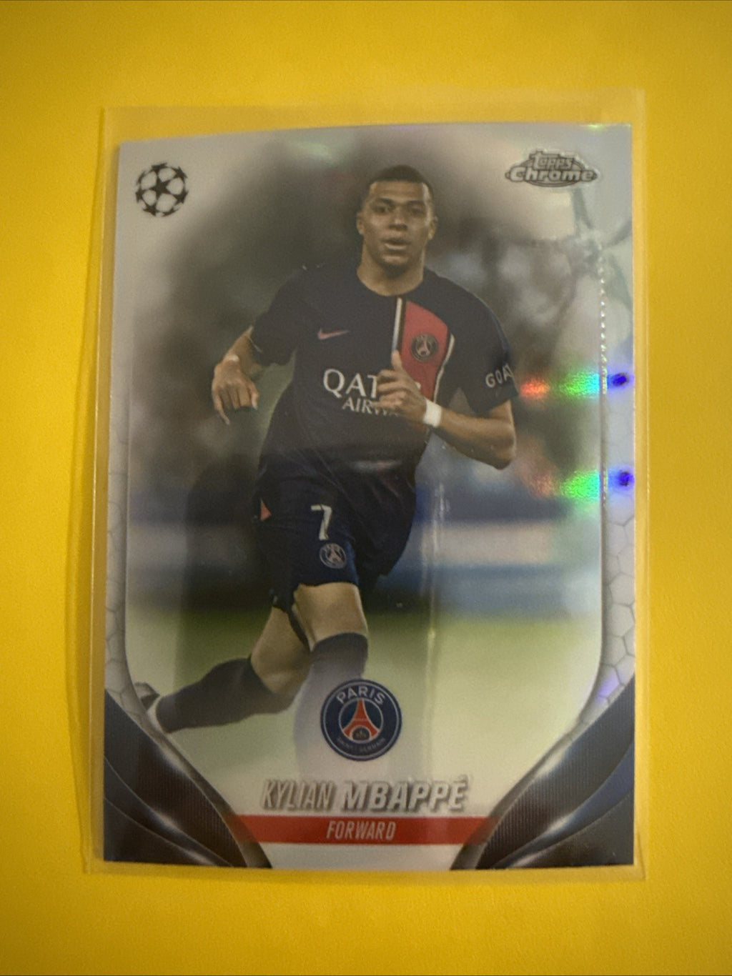 Kylian Mbappé 2024 Topps Chrome Soccer Card - back