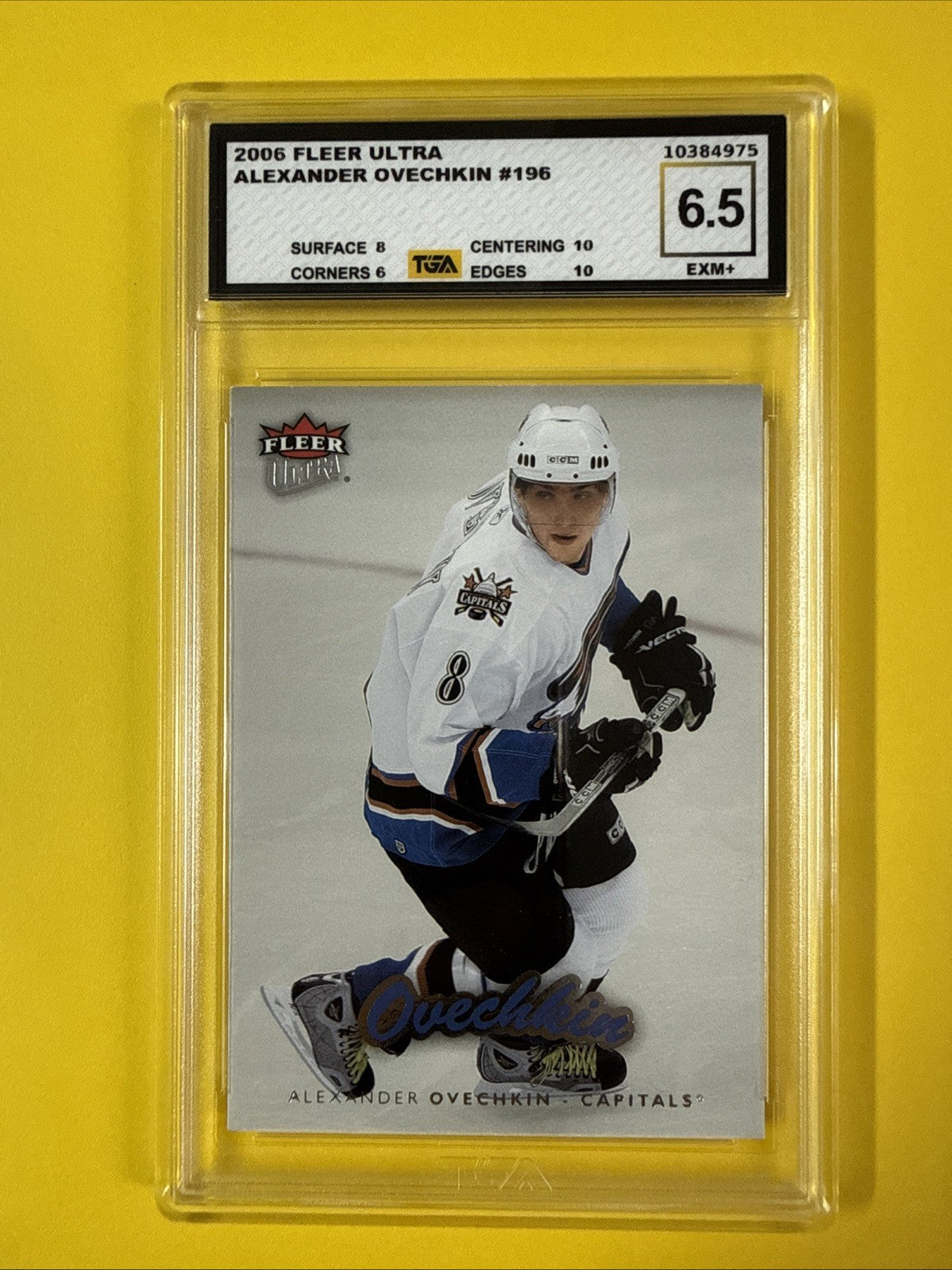 Alex Ovechkin 2006 Fleer Ultra Card Graded 6.5 - front