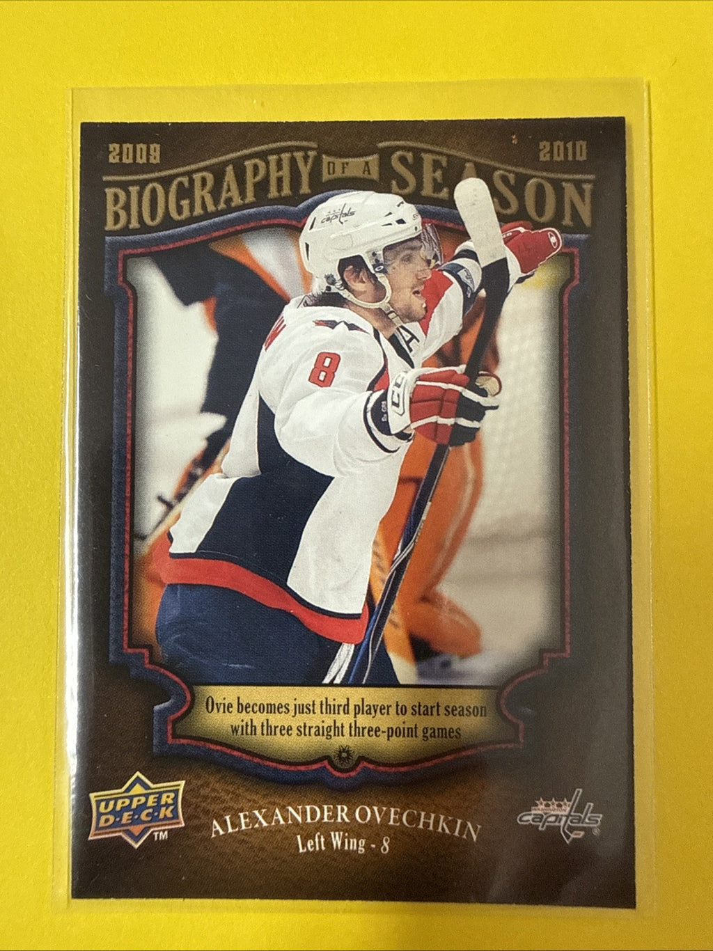 Alexander Ovechkin 2009 Card - front