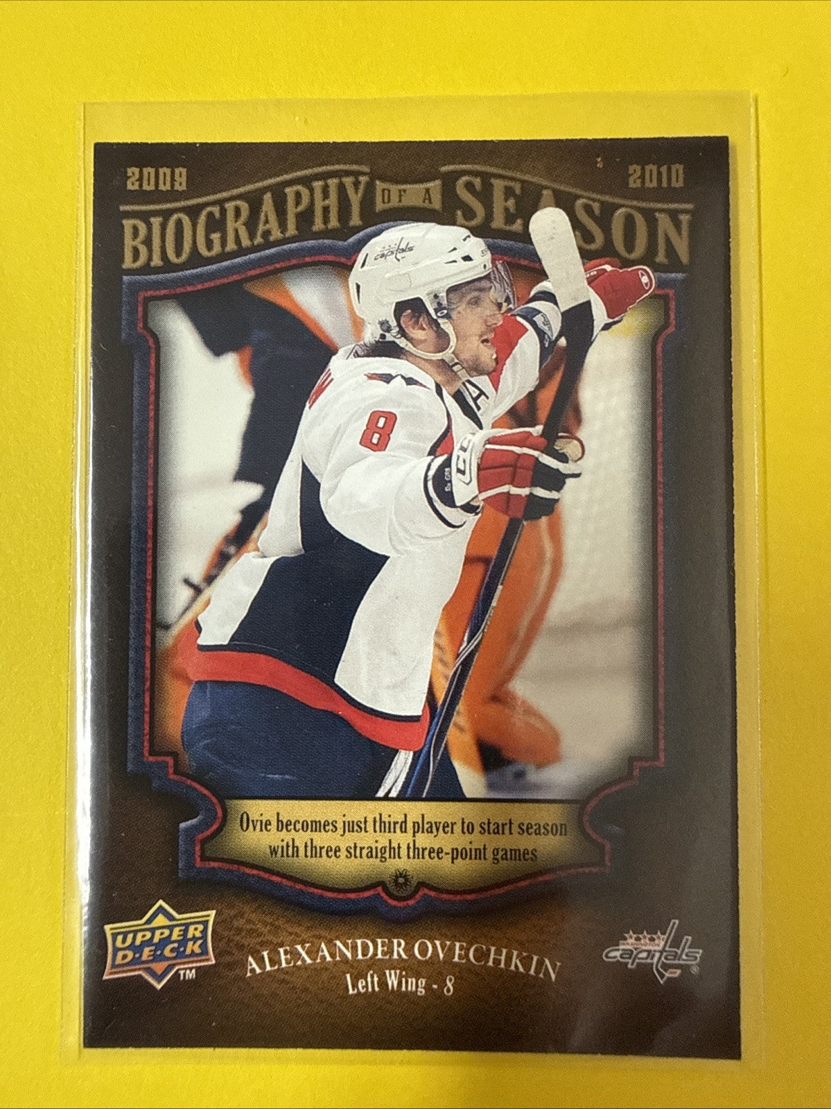 Alexander Ovechkin 2009 Card - front