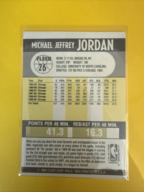 1989-90 NBA Hoops - Michael Jordan #200 - back