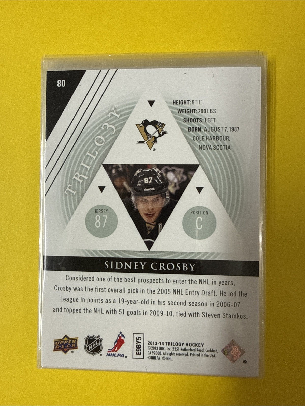 Sidney Crosby 2013/14 Cards - back