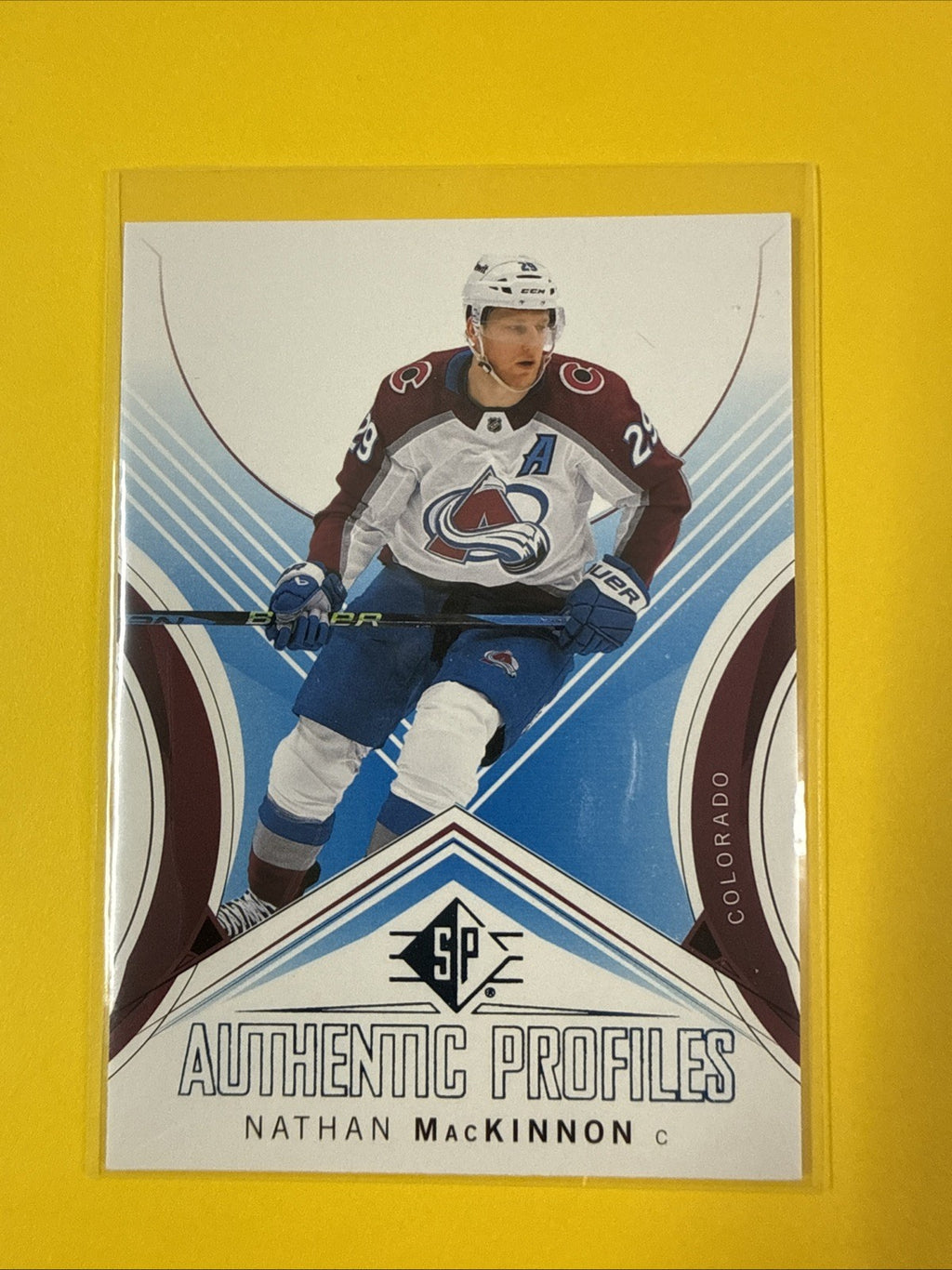 Nathan MacKinnon 2024/25 SP Authentic Profiles Card - front