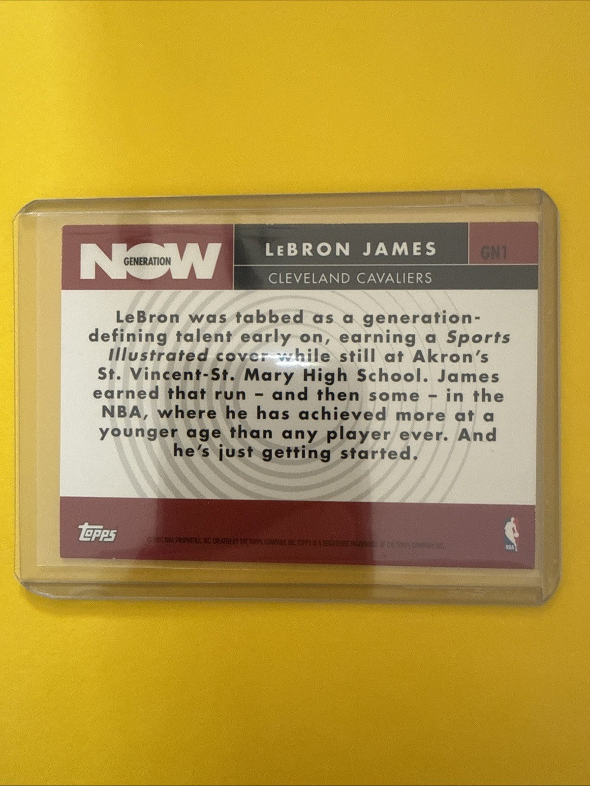 LeBron James 2007/08 Card - back