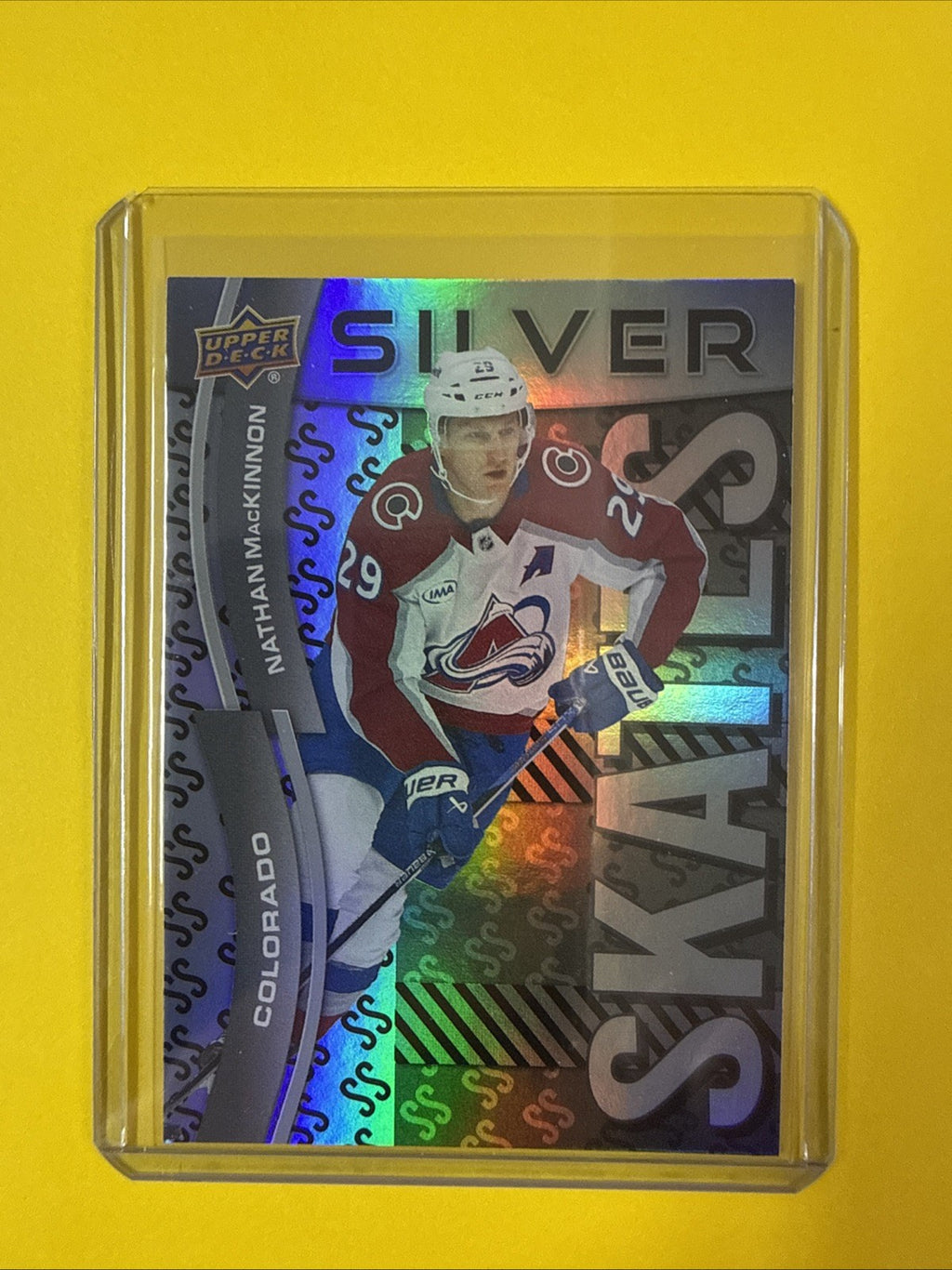 Nathan MacKinnon 2024/25 UD Silver Skates Card - front