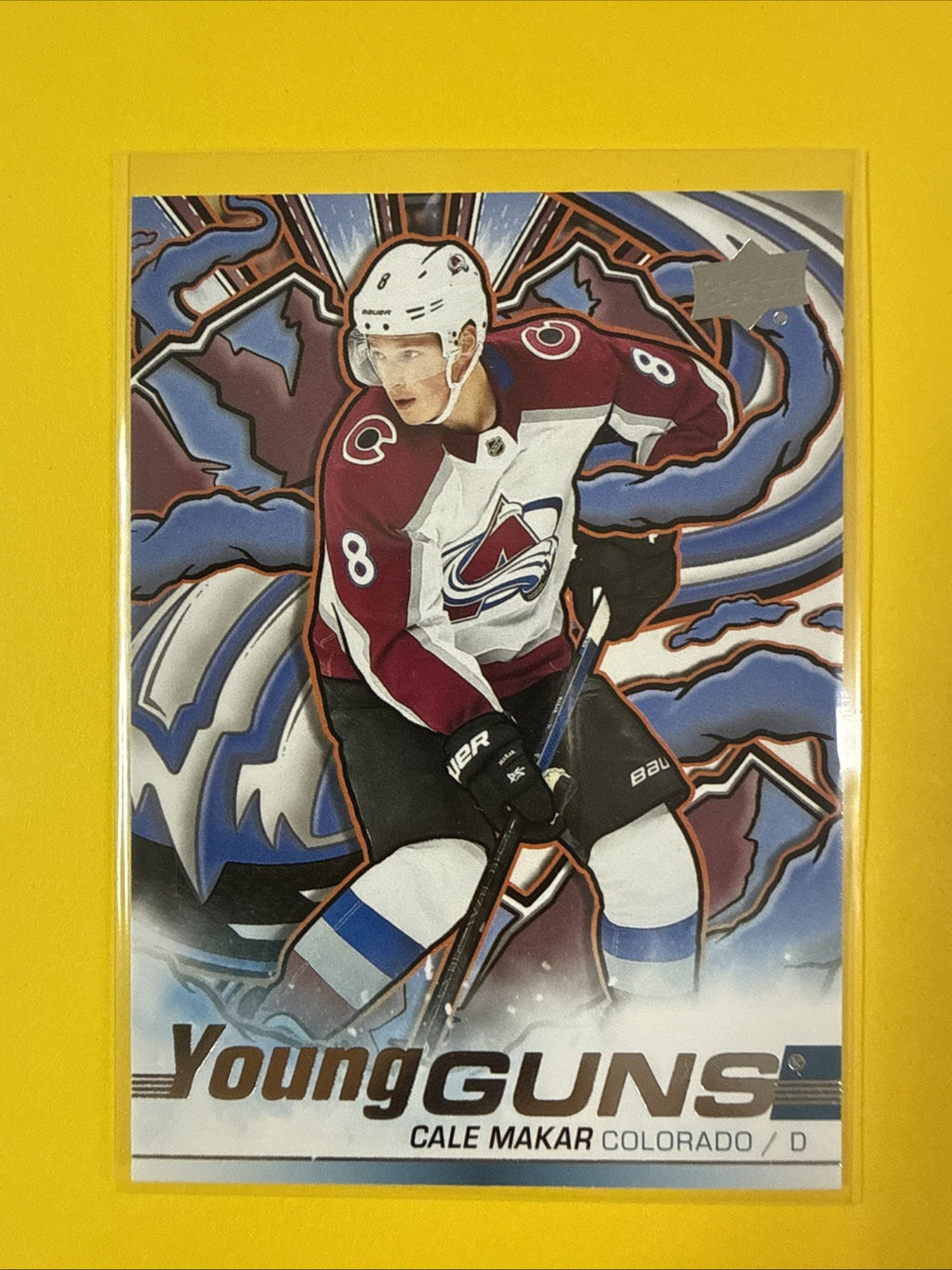 Cale Makar 2024/25. UD Séries 2 Young Guns Renewed Card - front
