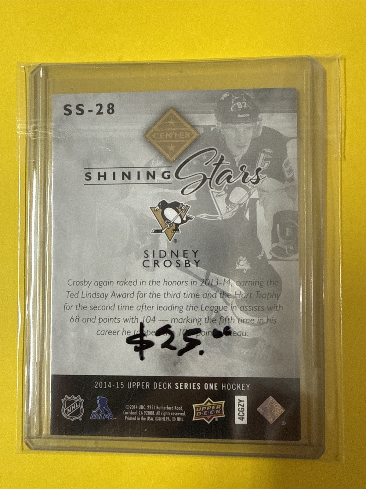 Sidney Crosby 2014/15 Cards - back