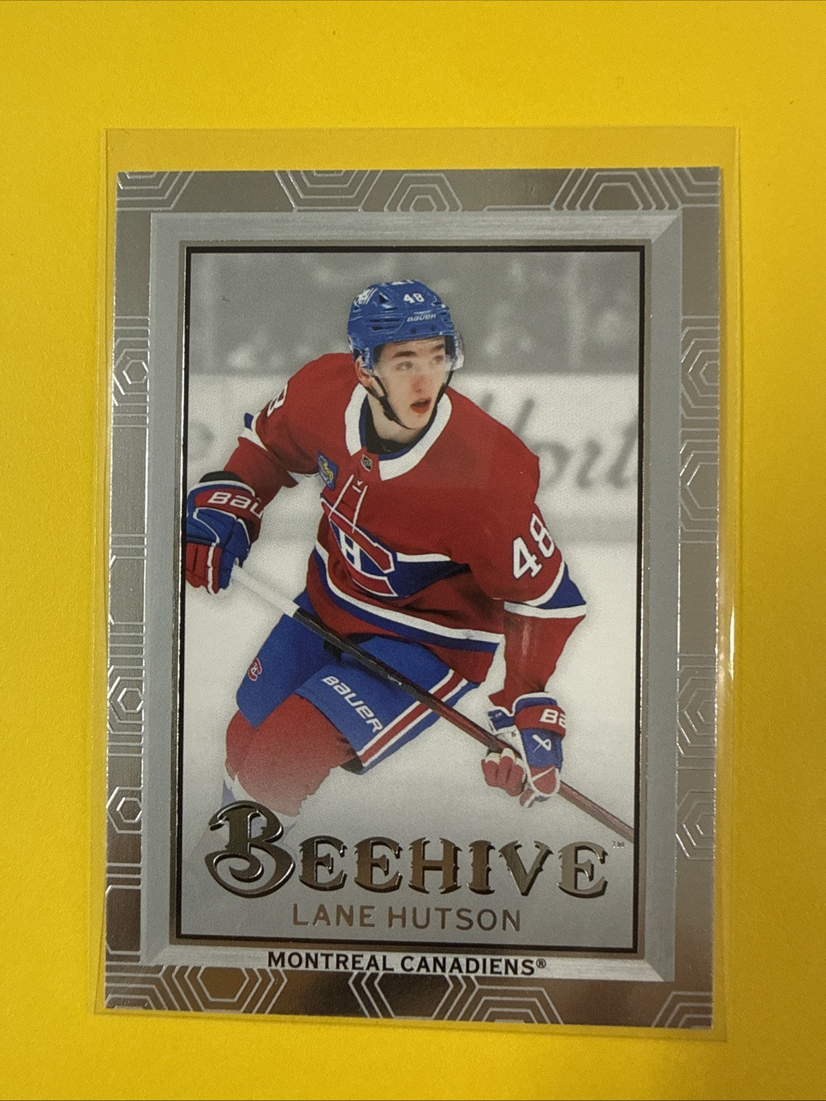 Lane Hutson 2024/25 Beehive Rookie Card - front