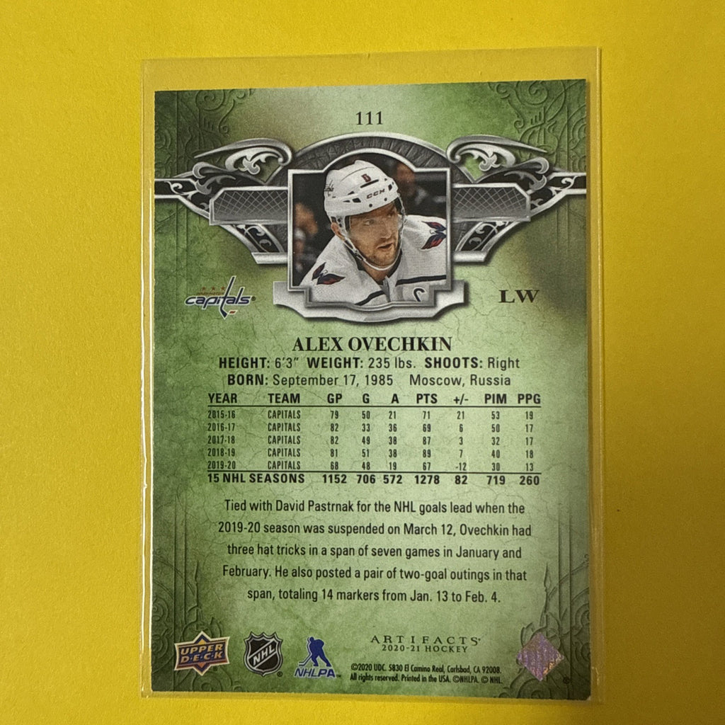Alexander Ovechkin 2020 Card - back