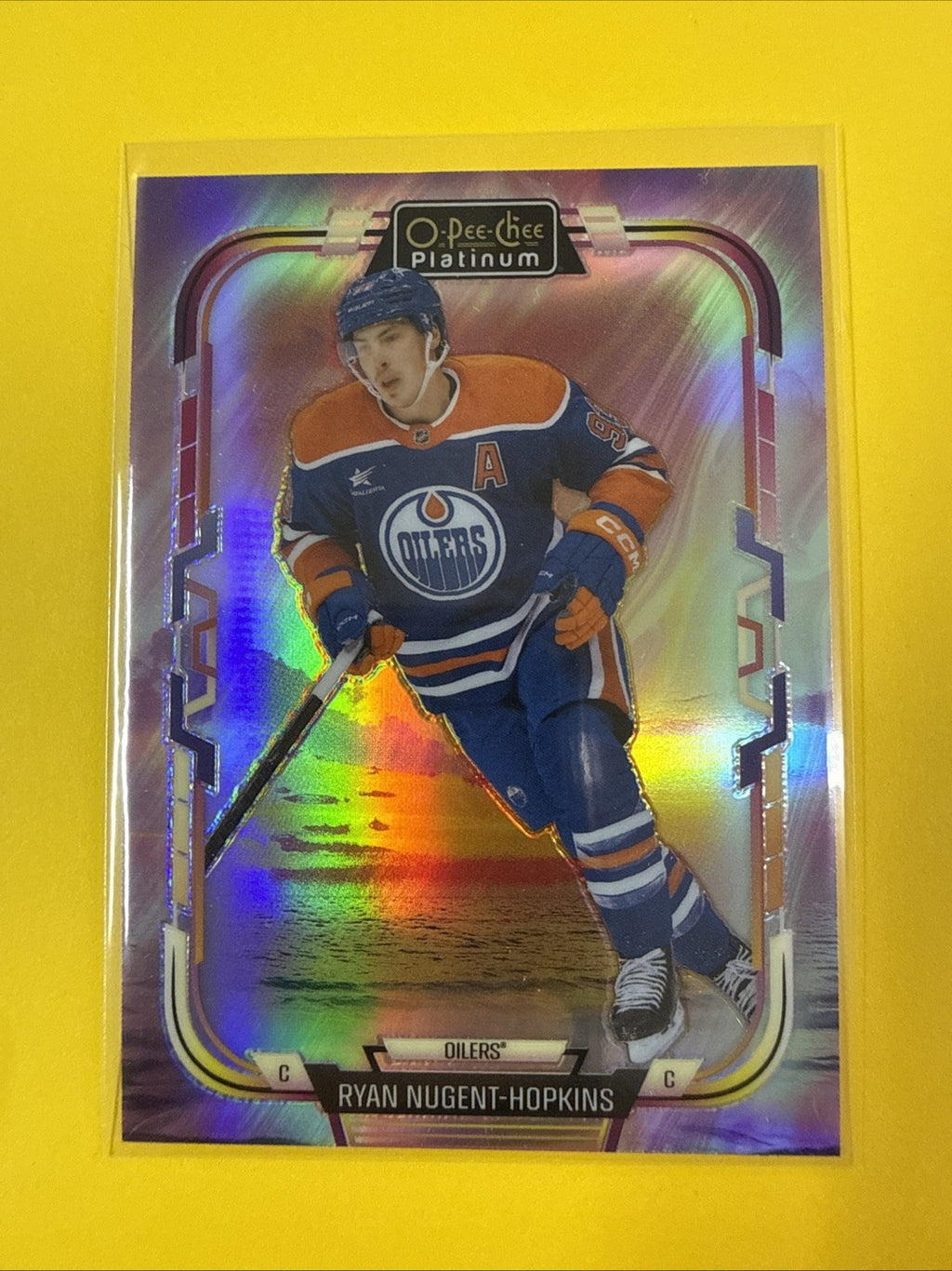 Ryan Nugent- Hopkins . 2025/26 O Pee Chee Platinum Sunset Card - front