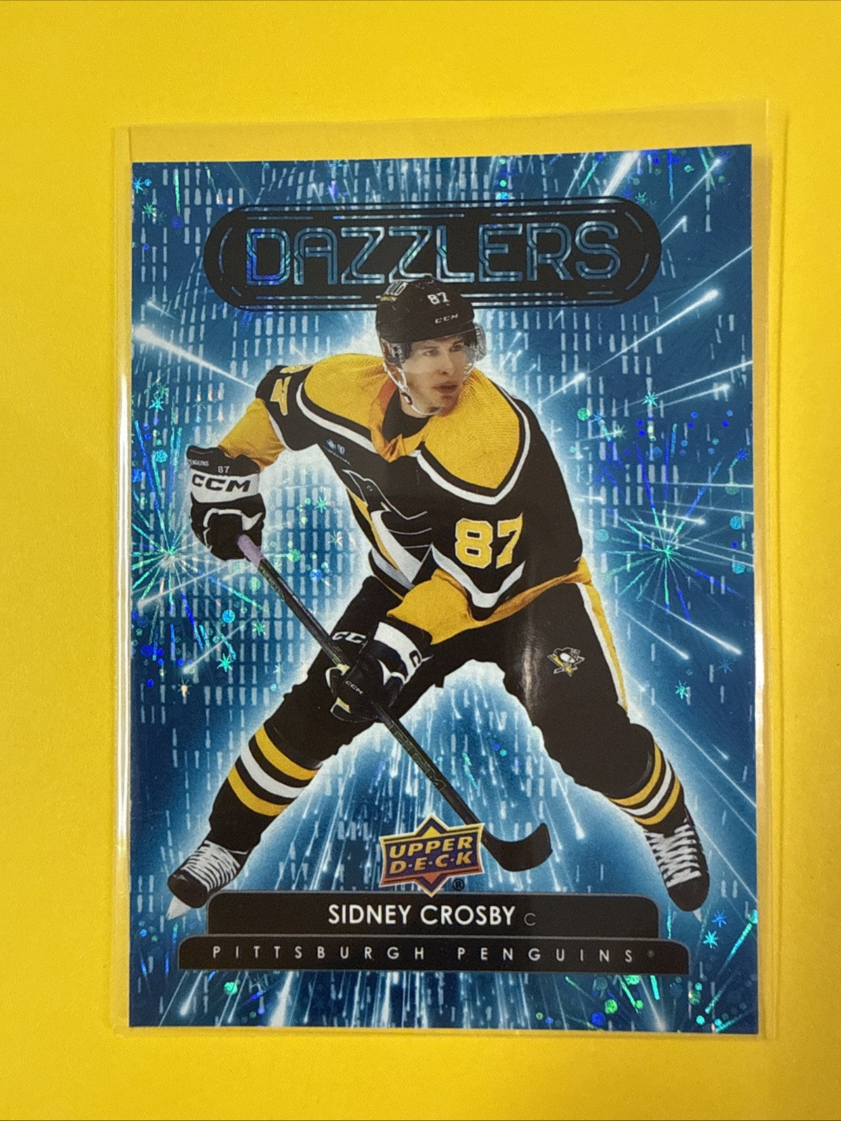 Sidney Crosby 2022/23 UD Blue Dazzlers Card - front
