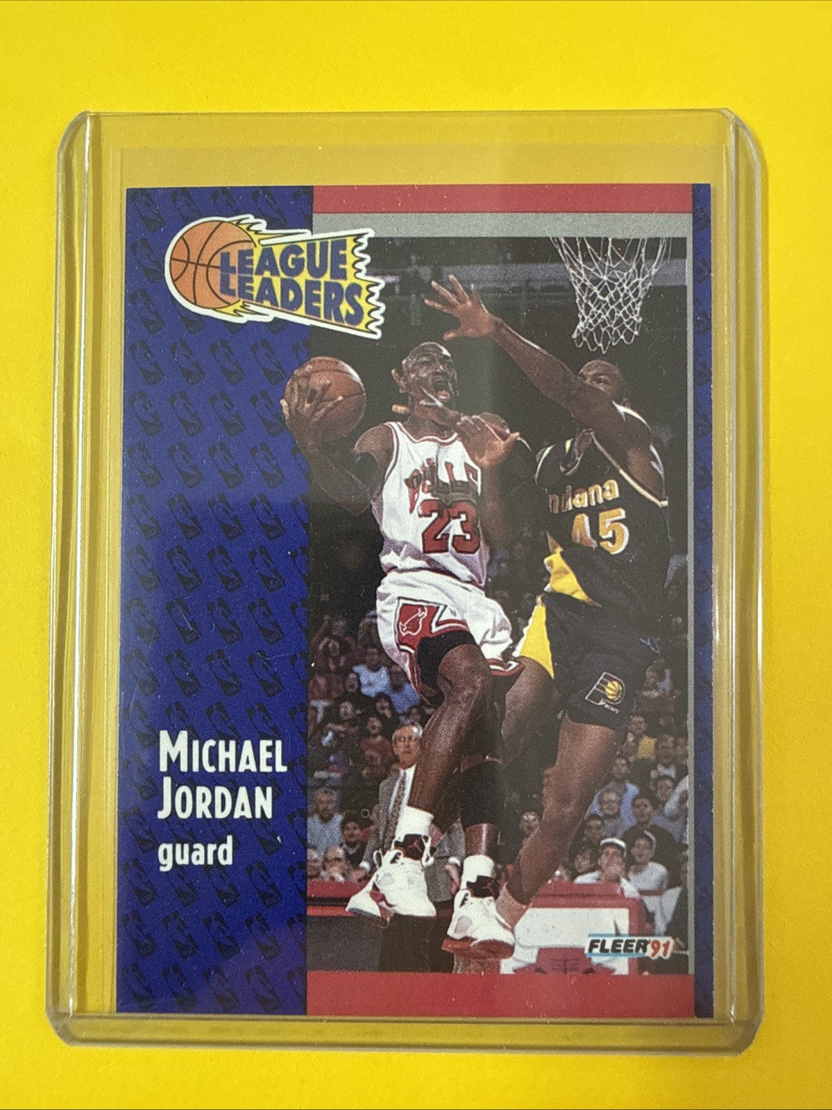 Michael Jordan 1991/92 Fleer League Leaders Card #220 - front