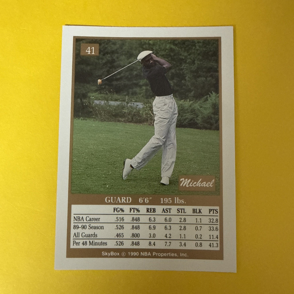 Michael Jordan 1990 NBA Skybox Card No.41 - back