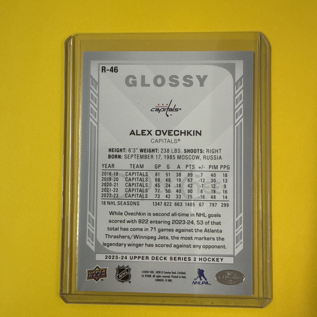 Alex Ovechkin 2023/24 O Pee Chee Glossy Card - back