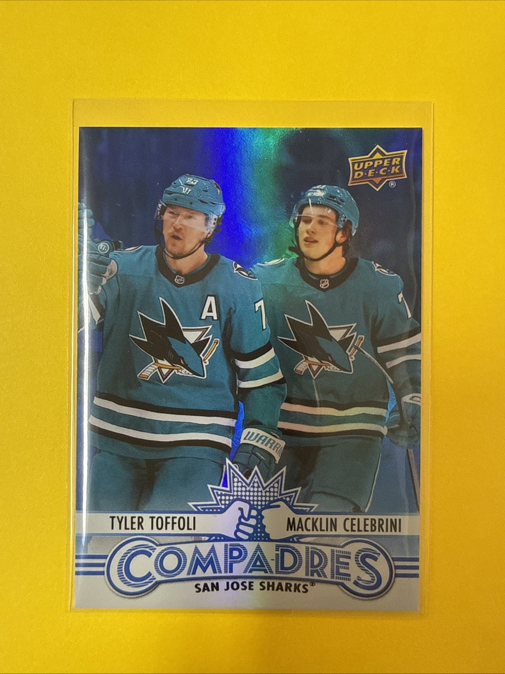 Macklin Celebrini 2025/26 UD Compadres Card - front