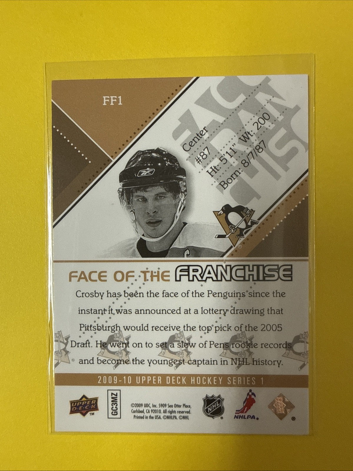 Sidney Crosby 2009/10 Cards - back